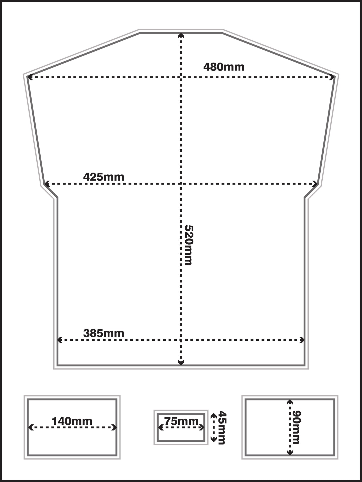 DIY Shirt Framing Kit STD EZ Blue and White with free metal customised plaque.