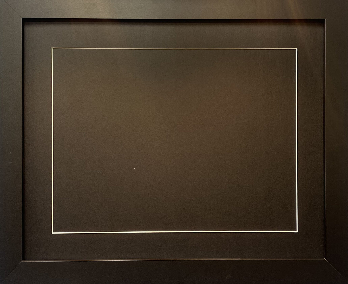 Ready Made Picture Frame with single black mount. To Fit A2 Picture.