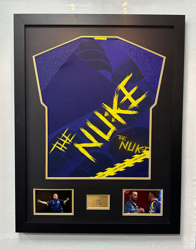 DIY Shirt Framing Kit STD EZ Black and Gold with free metal customised plaque.