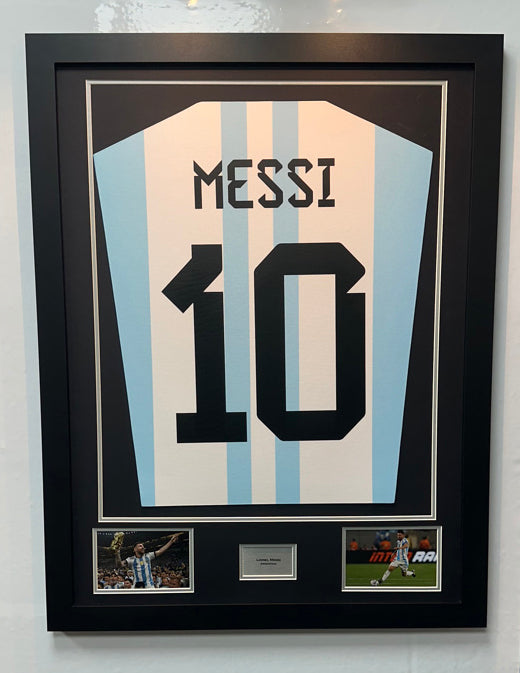 DIY Shirt Framing Kit Large Black and Silver with free metal customised plaque.