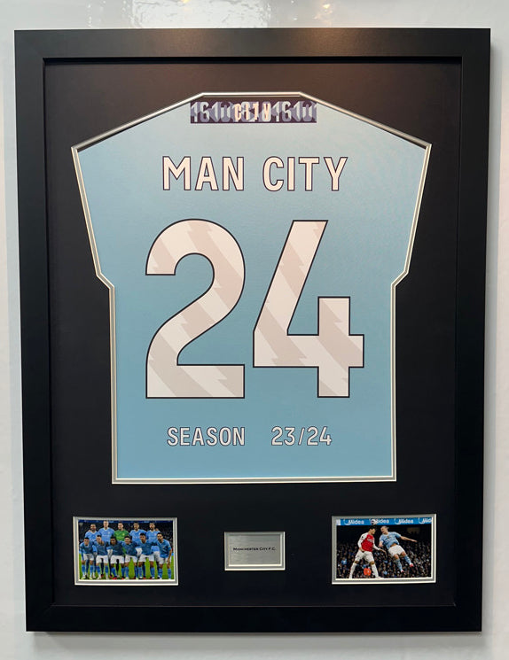 DIY Shirt Framing Kit Large EZ Black and Silver with free metal customised plaque.