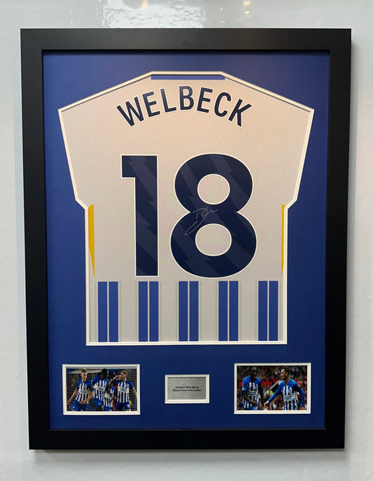 DIY Shirt Framing Kit STD EZ Blue and White with free metal customised plaque.