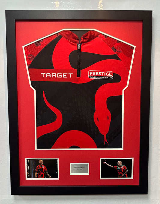 DIY Shirt Framing Kit STD EZ Red and White with free metal customised plaque.