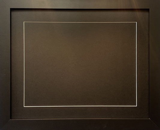 Ready Made Picture Frame with single black mount. To Fit A2 Picture.