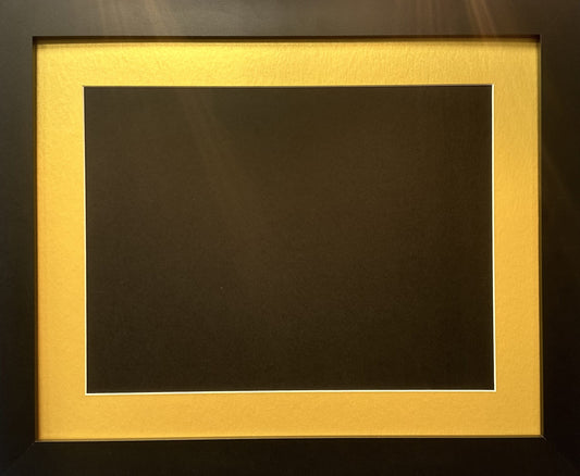 Ready Made Picture Frame with single gold mount. To Fit A2 Picture.