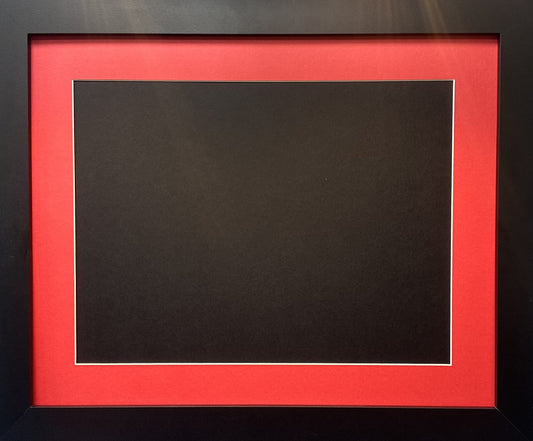 Ready Made Picture Frame with single red mount. To Fit A2 Picture.
