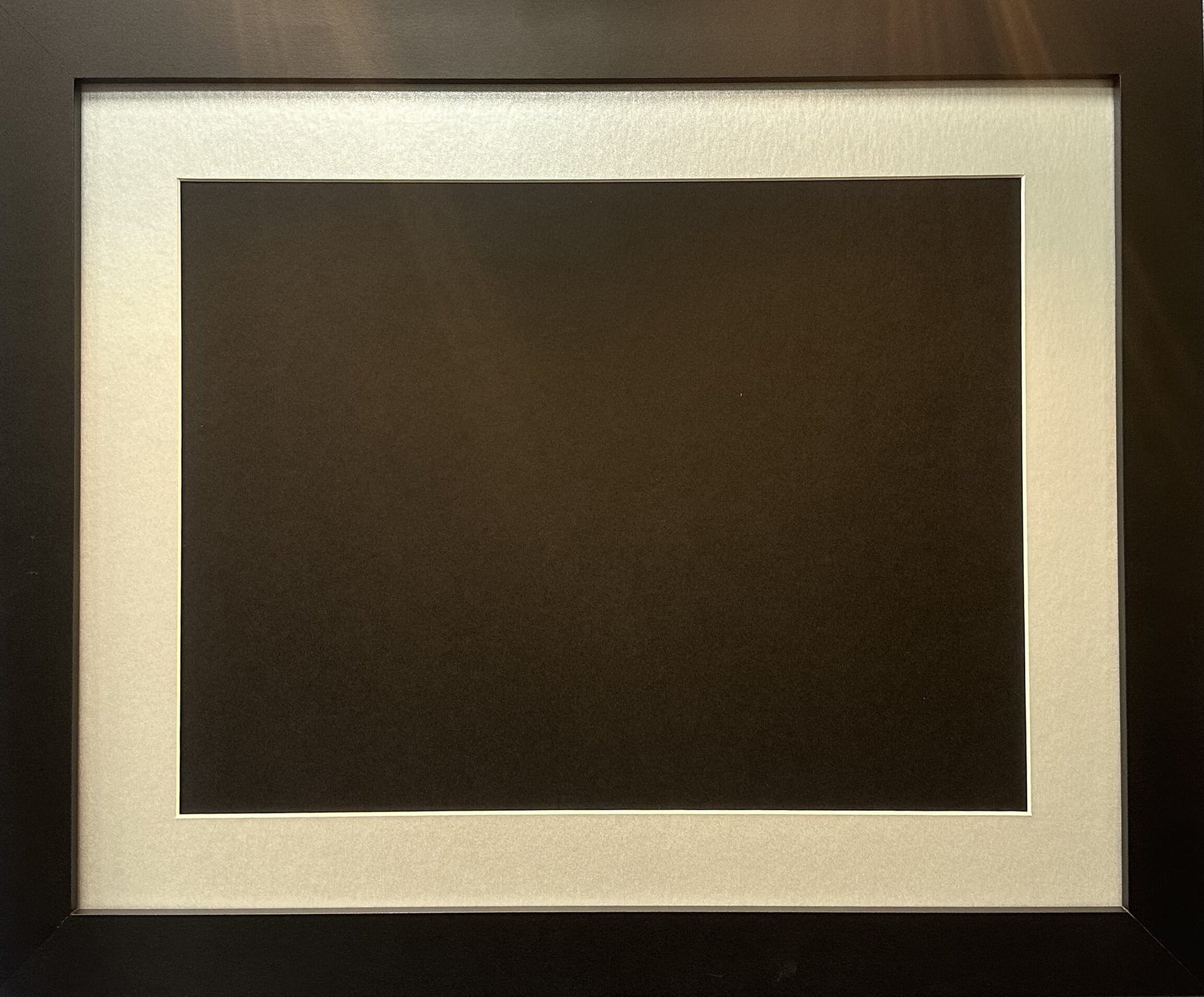 Ready Made Picture Frame with single silver mount. To Fit A2 Picture.