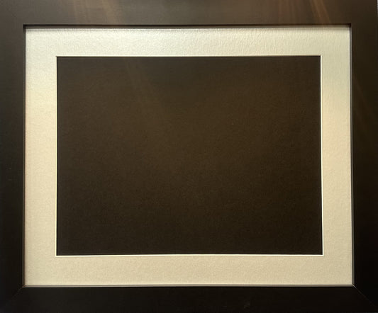 Ready Made Picture Frame with single silver mount. To Fit A2 Picture.